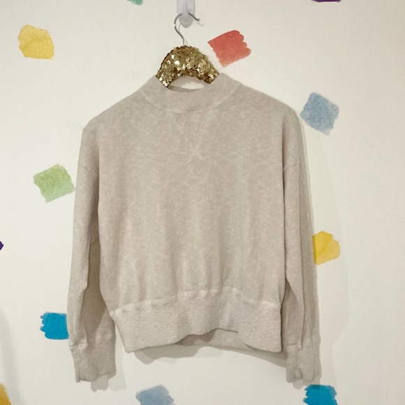 Madewell Sweaters - L Madewell Cream Long Sleeved Pullover Sweater